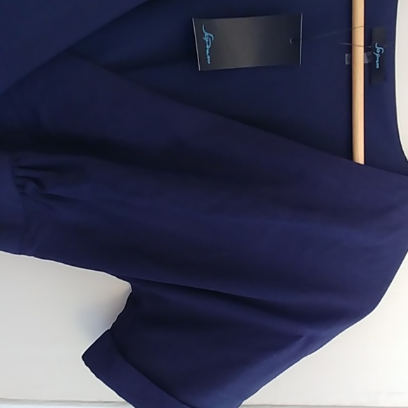 Navy Blue Wrap Dress - Picture 4 of 4